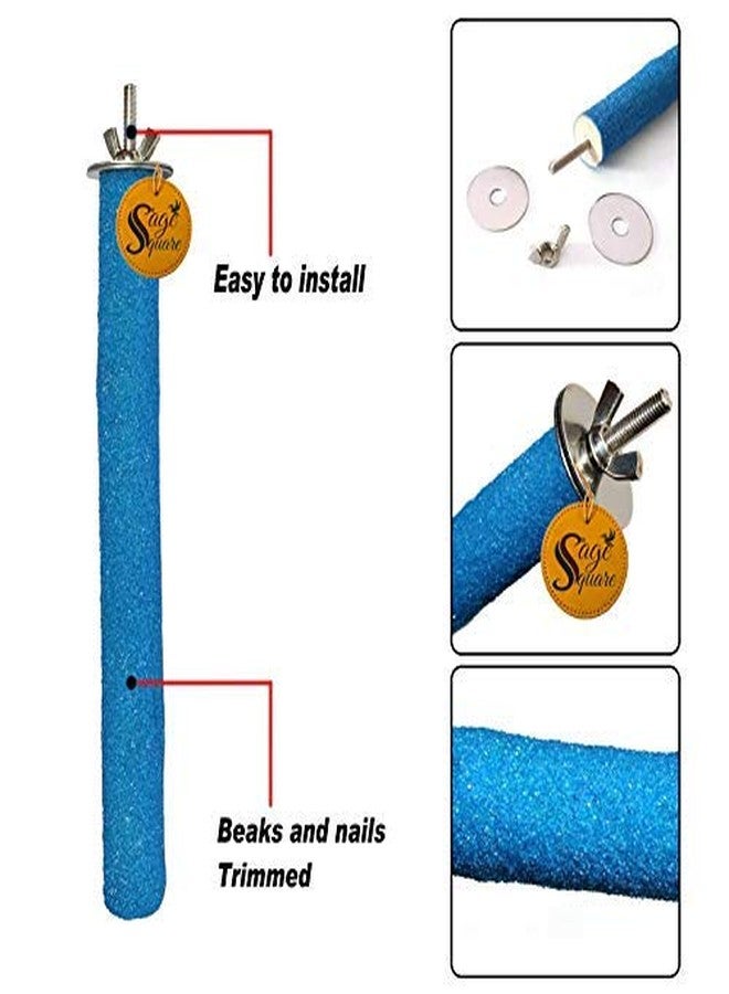 Sage Square Natural Habitat Wood Sand Perch/Stand/Toy for Birds (Light Weight) (Size - 8") - Image 3